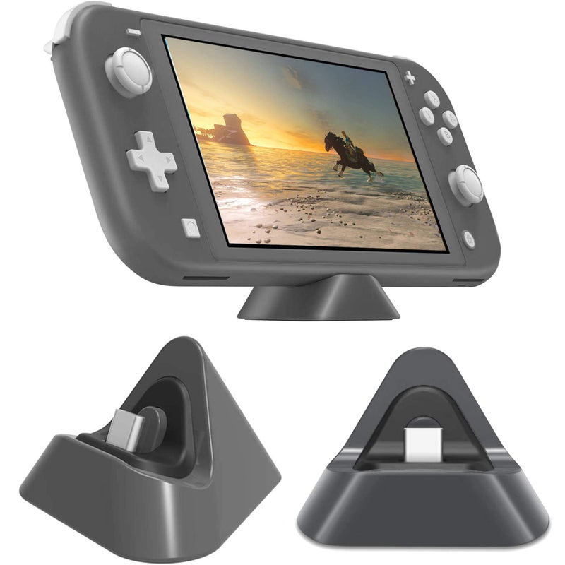 FANPL Charging Dock for Nintendo Switch Lite, Charging Stand Station Compatible with Nintendo Switch (Gray) - Image 2